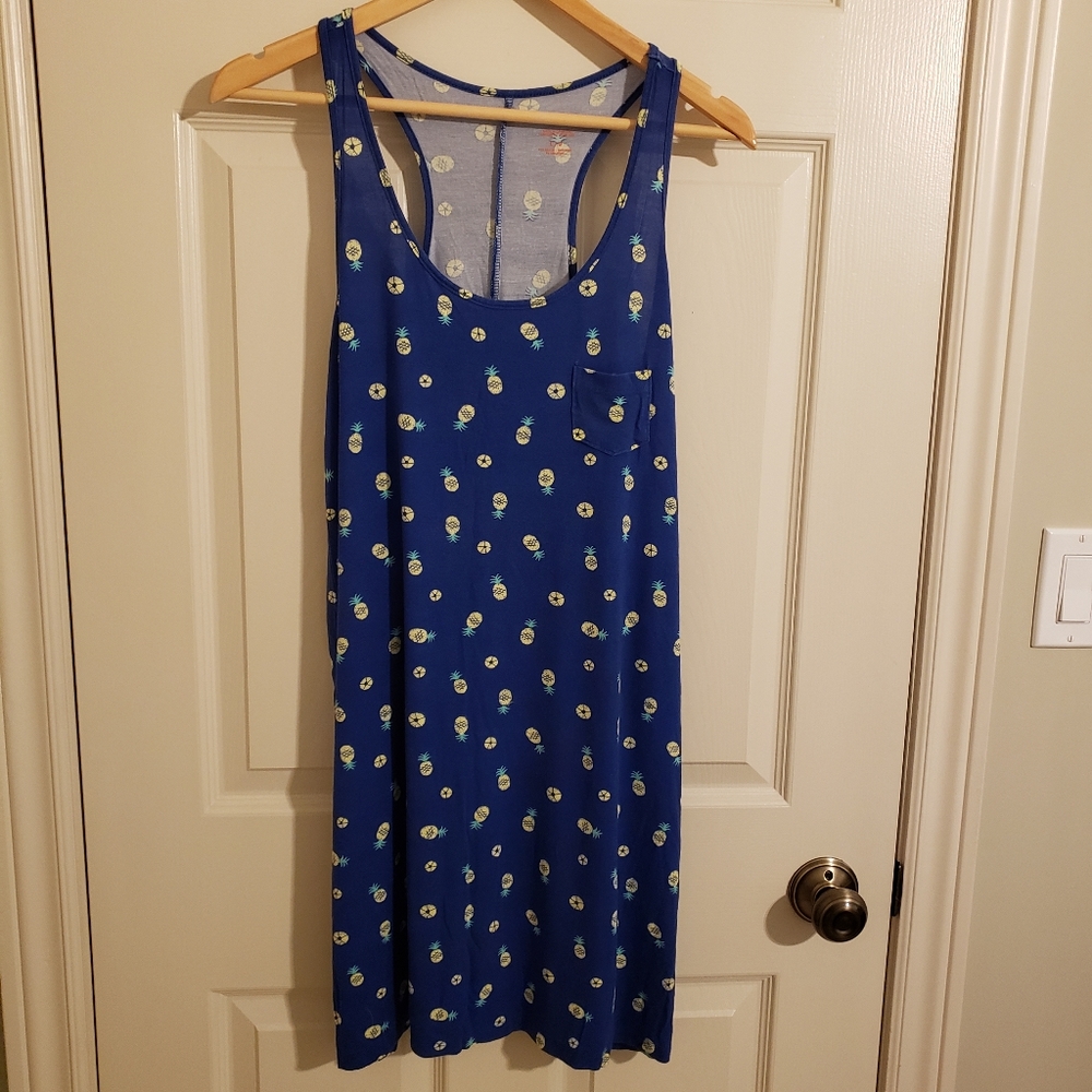 2/$15 Joe Fresh Racerback Nightgown Pineapple Print Size Large